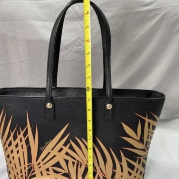 Henri Bendel Black Large Tote Handbag Gold Hardware W/Dust Bag LIKE NEW - Picture 4 of 16
